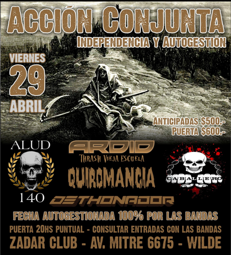 <span style='font-size:28px;'>Este viernes en Zadar</span><br> El Metal en Acción Conjunta